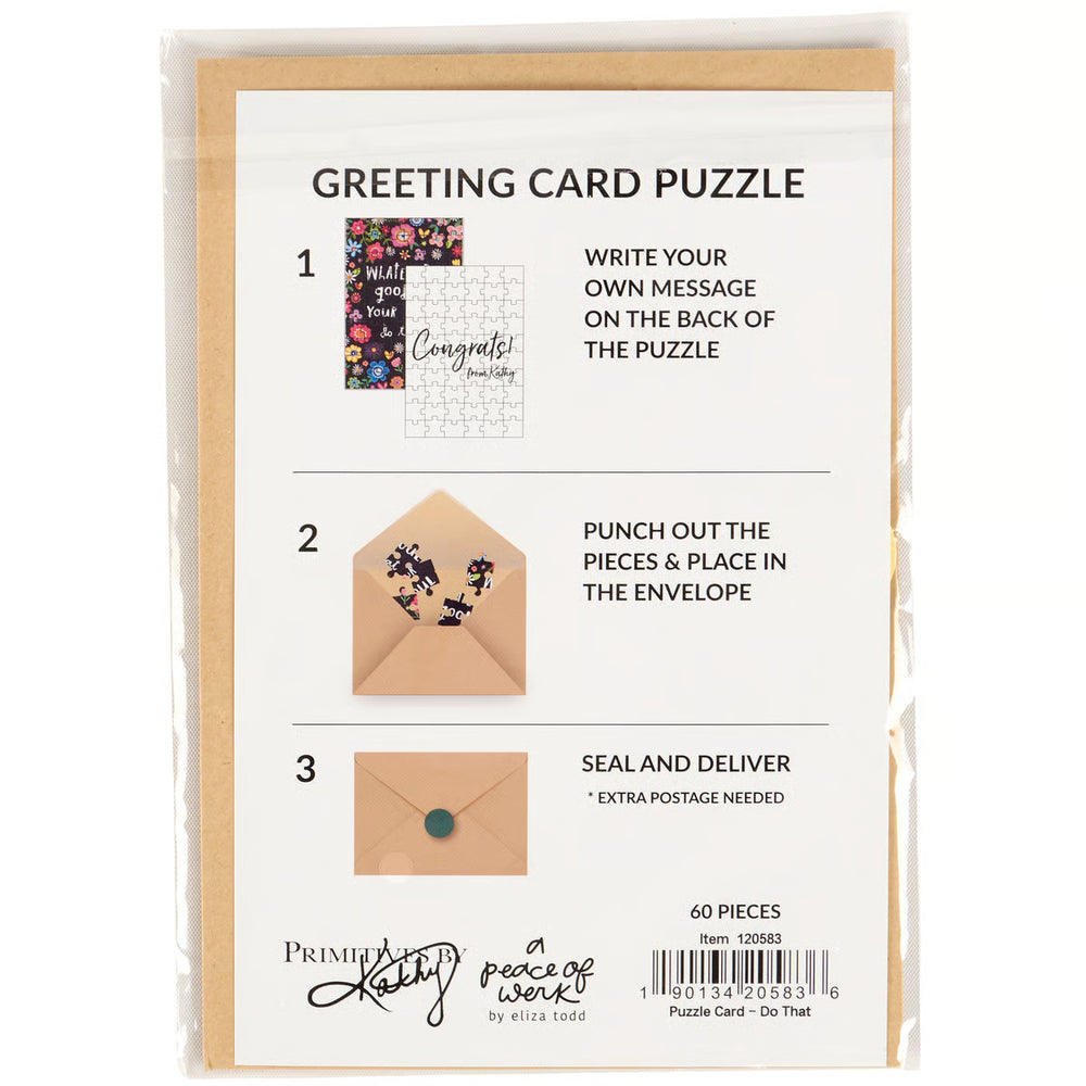 Whatever Is Good Do That Puzzle Card
