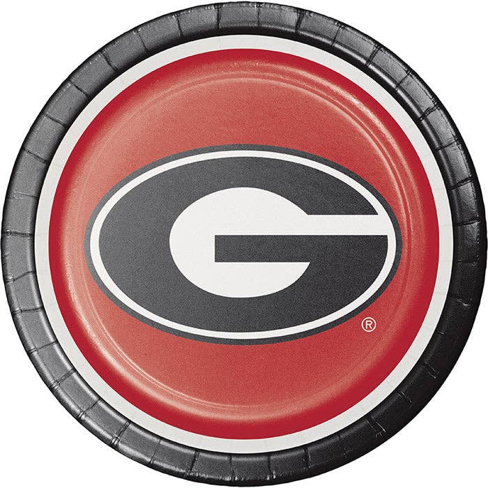 University of Georgia Paper Dinner Plates, 8/Pkg