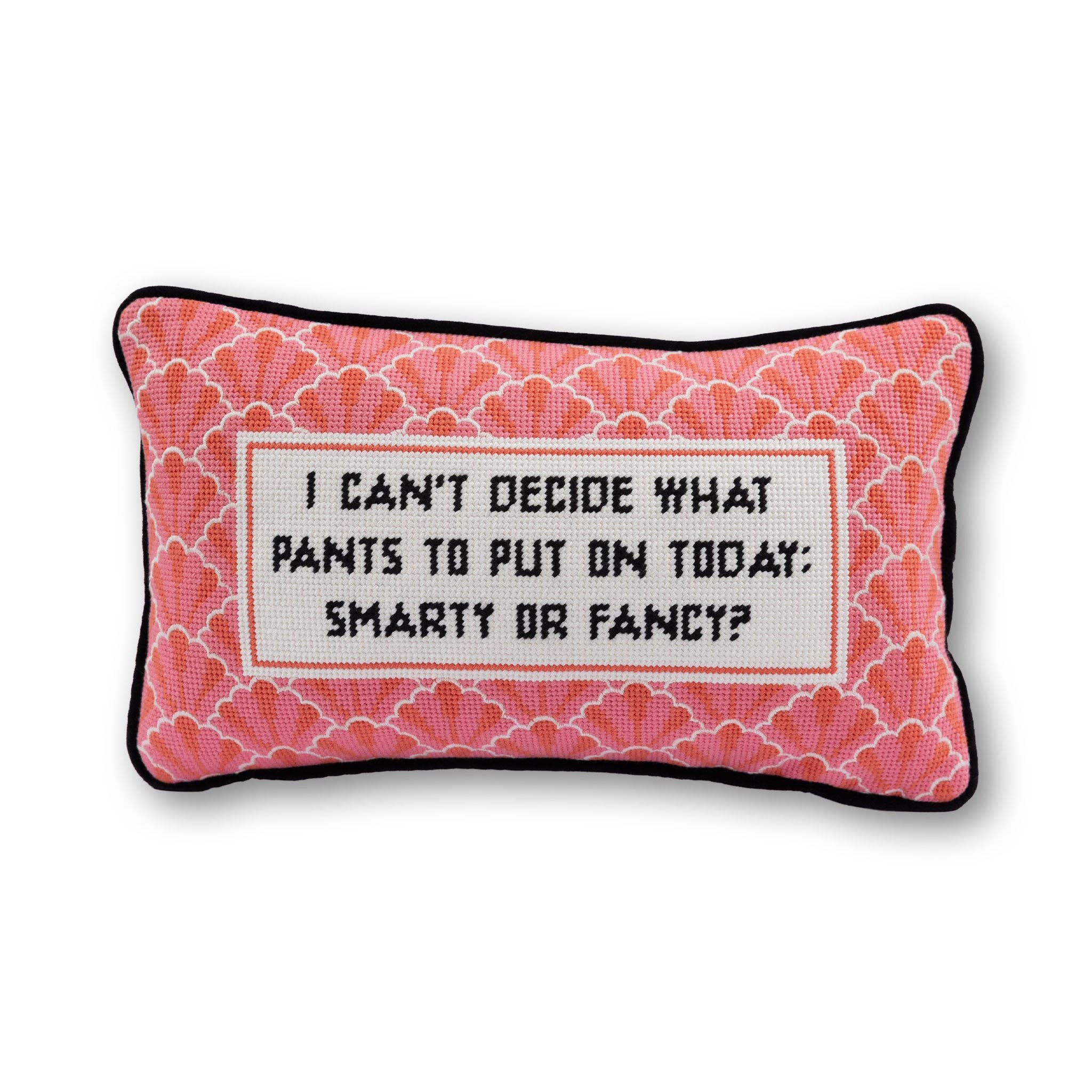 Smarty or Fancy Pants Needlepoint Pillow