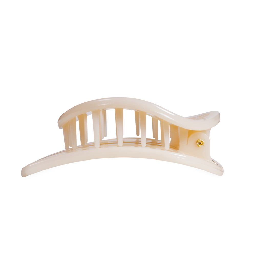 Almond Beige Large Flat Circle Hair Clip