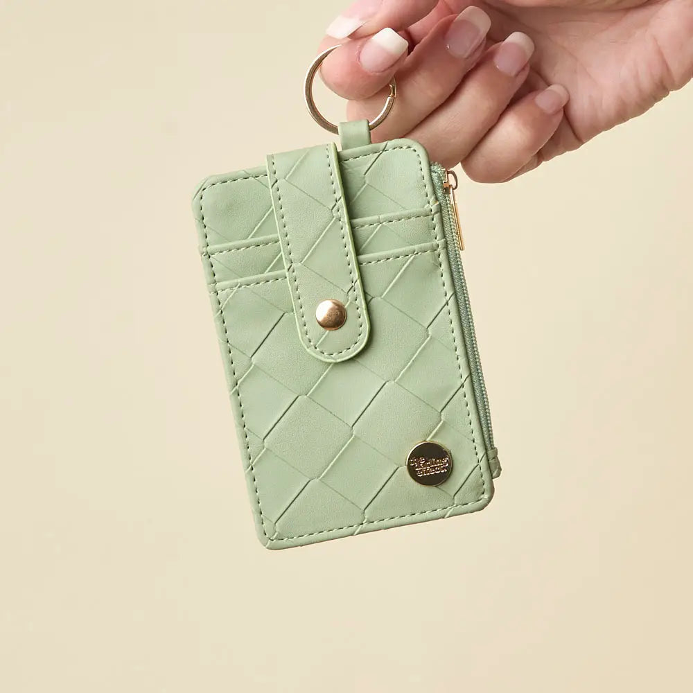 Woven Sage Keychain Wallet