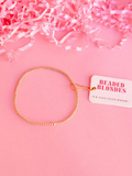 A gold-filled beaded bracelet with 2mm beads