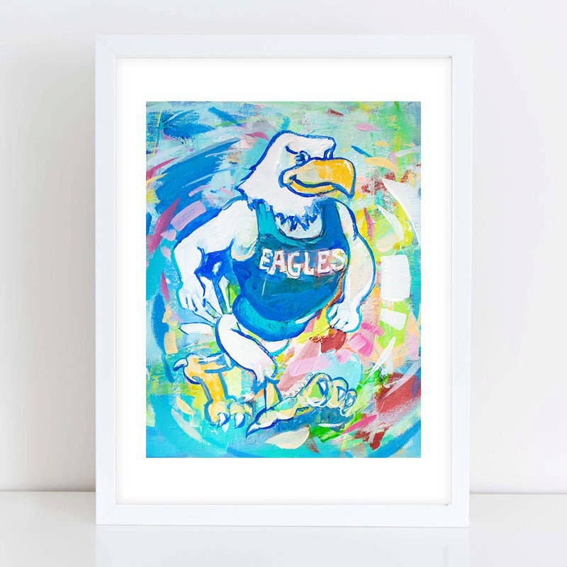 Georgia Southern Eagles Vintage Gus Painting Print- 5x7