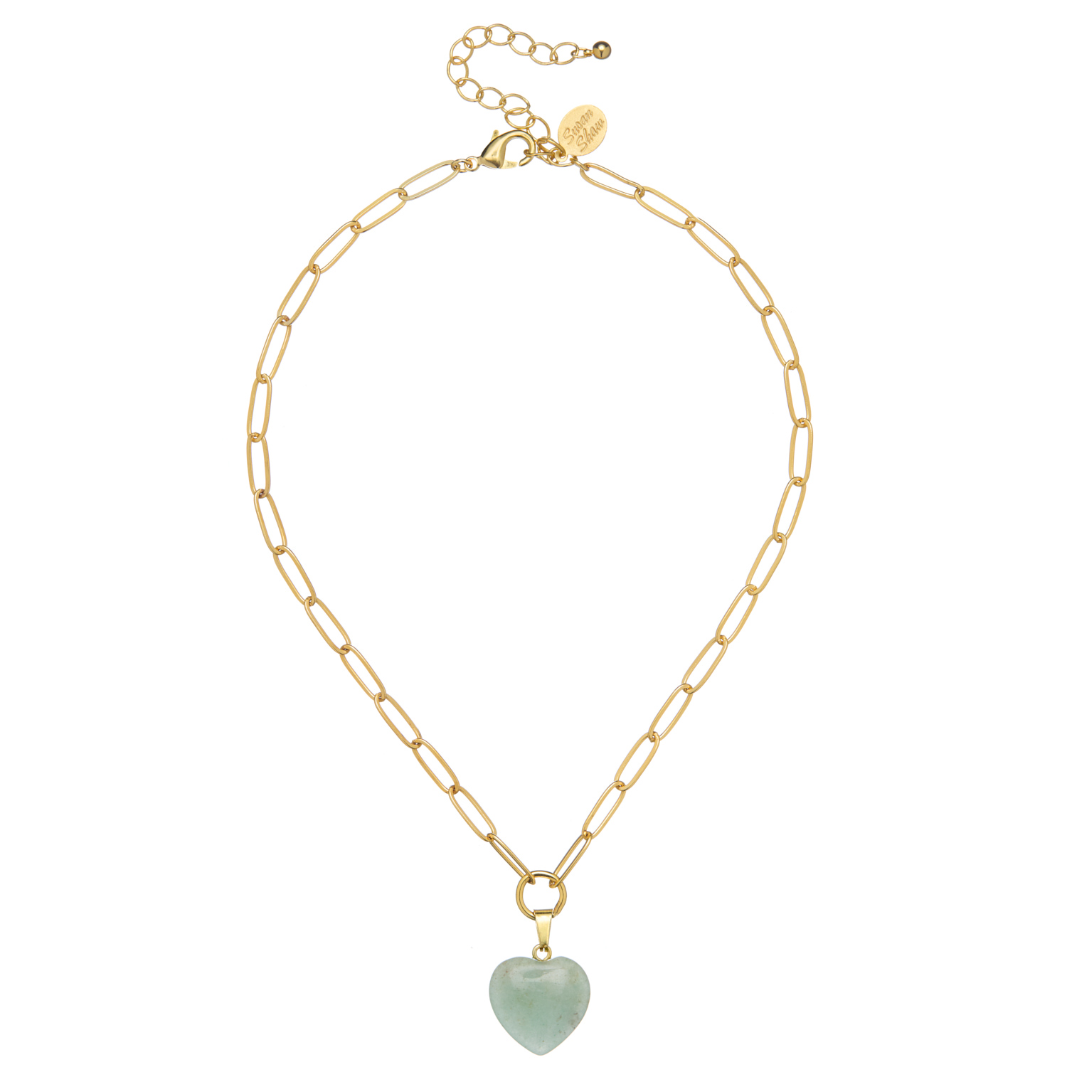Audrey Heart Necklace in Jade