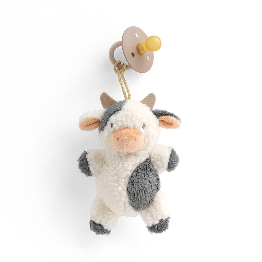 Bitzy Pal Natural Rubber Pacifier & Plush Cow