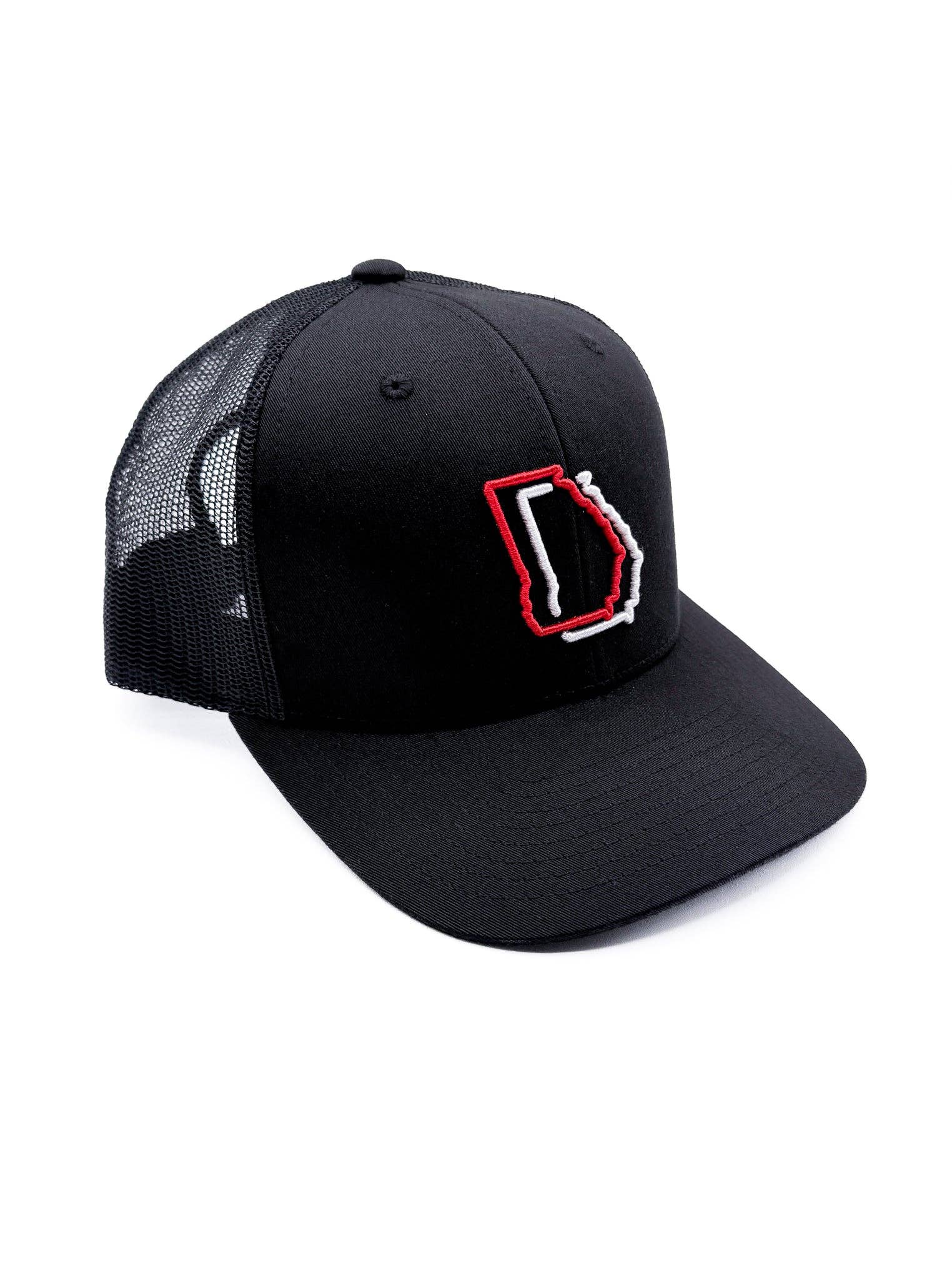Repeating Georgia Black Trucker Hat