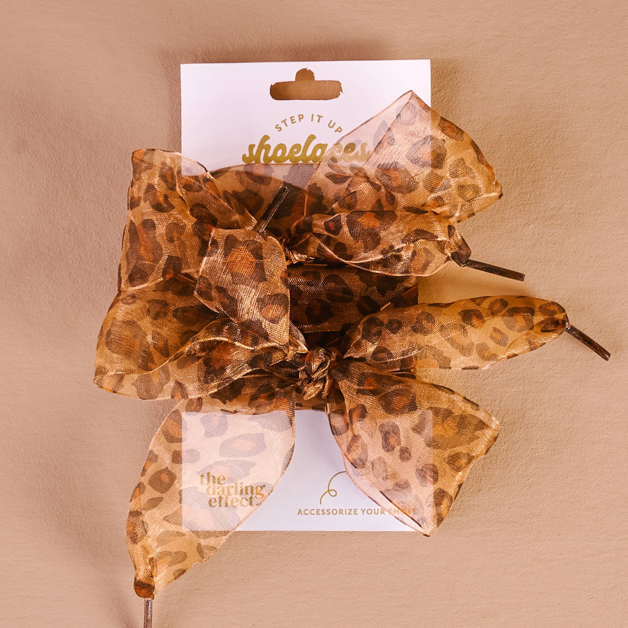 Step It Up Shoelaces in Sheer Cheetah