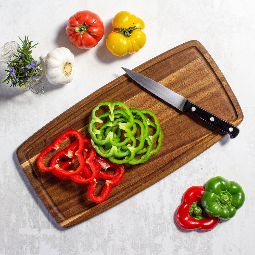 Acacia Wood Cutting Board with Juice Groove