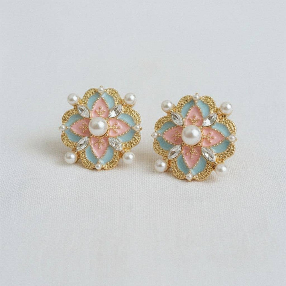 Vintage Palace Pearl Stud Earrings