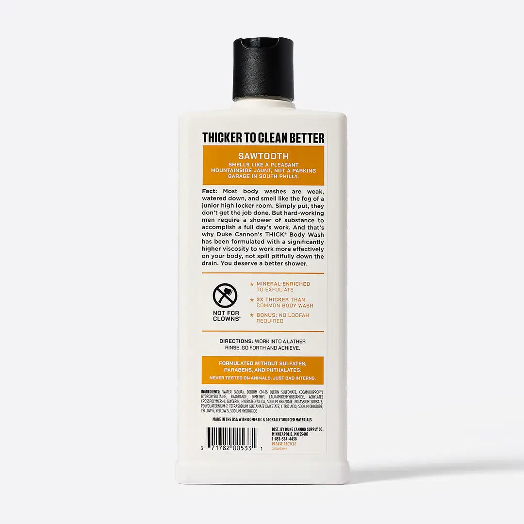 Duke Cannon Body Wash - Sawtooth 18oz
