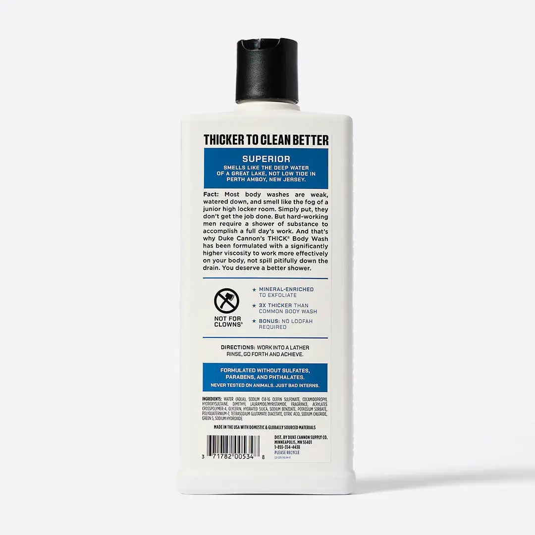 Duke Cannon Body Wash - Superior 18oz