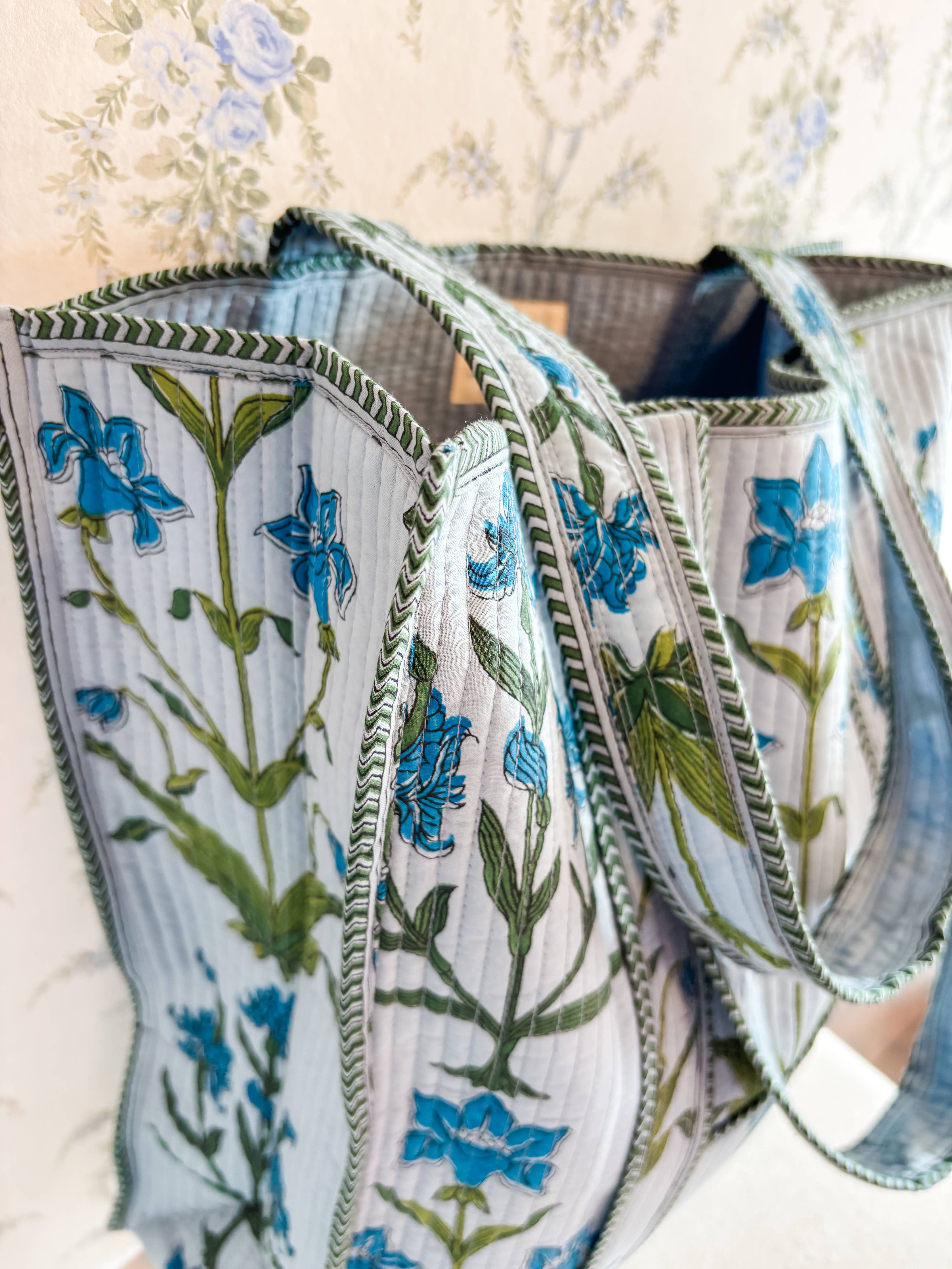 Iris Luxe Quilted Large Tote Bag