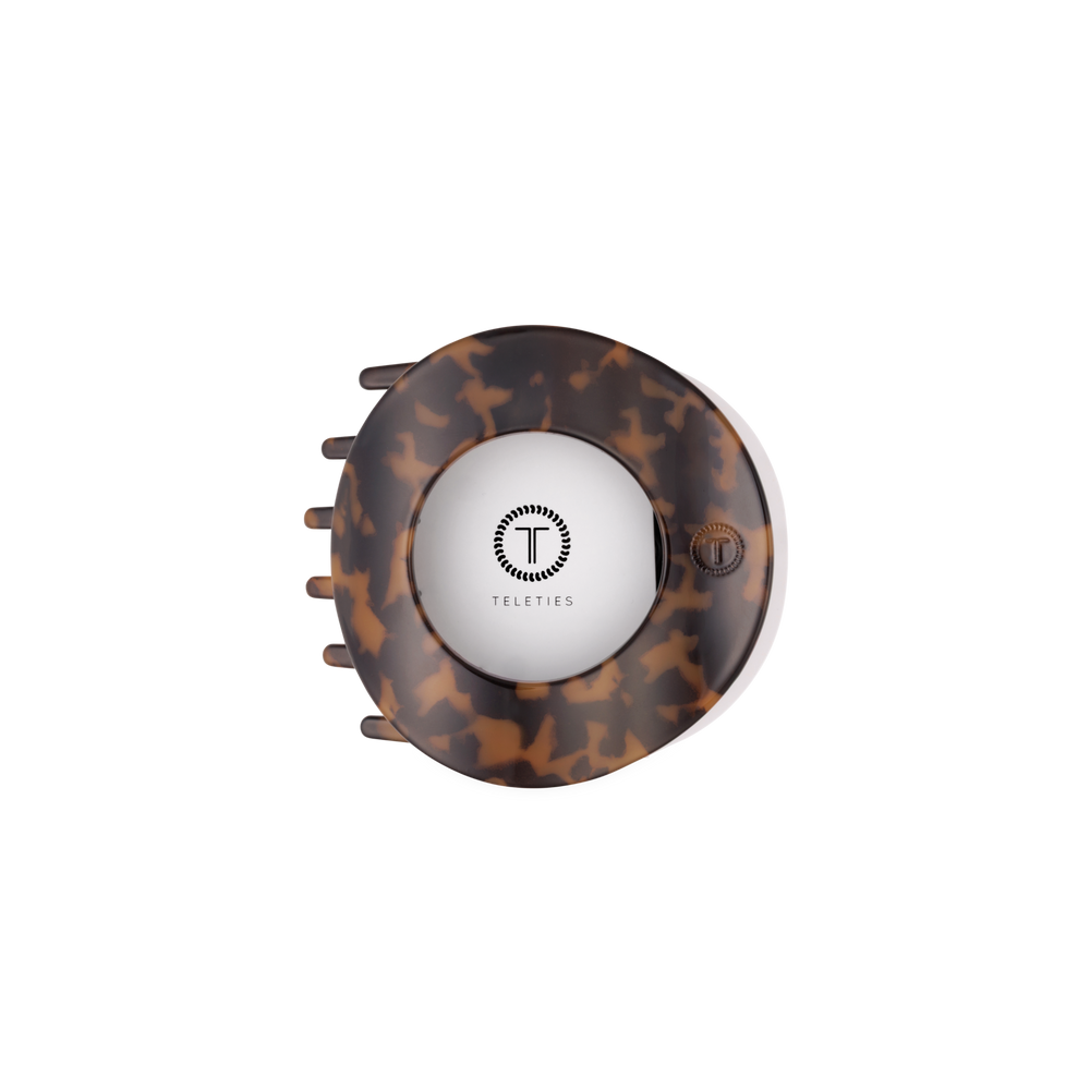 Tortoise Medium Flat Circle Hair Clip