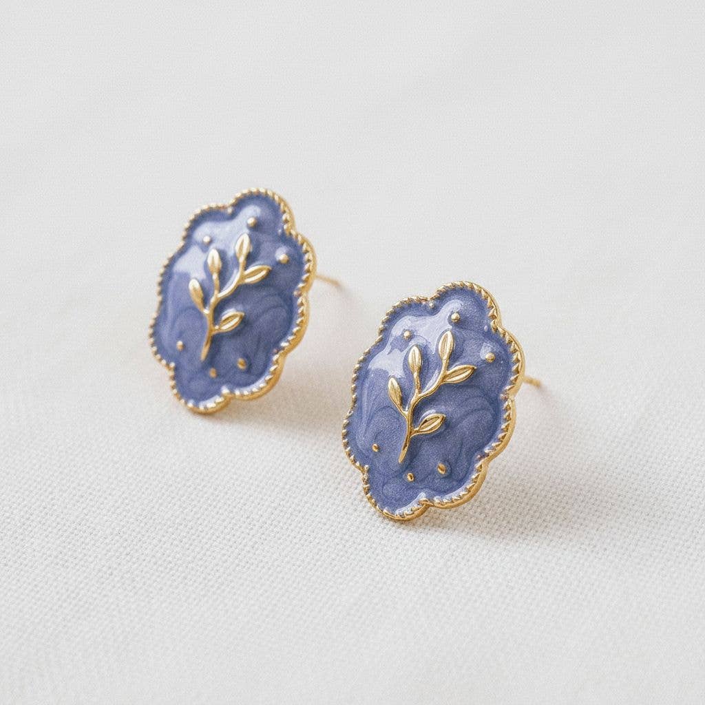 Artistic Floral Drop Earrings