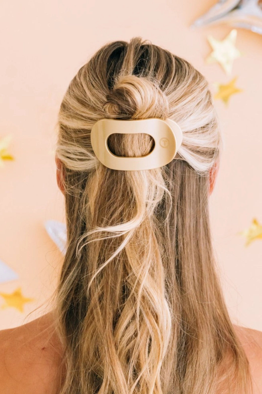 Champagne Toast Small Flat Round Clip