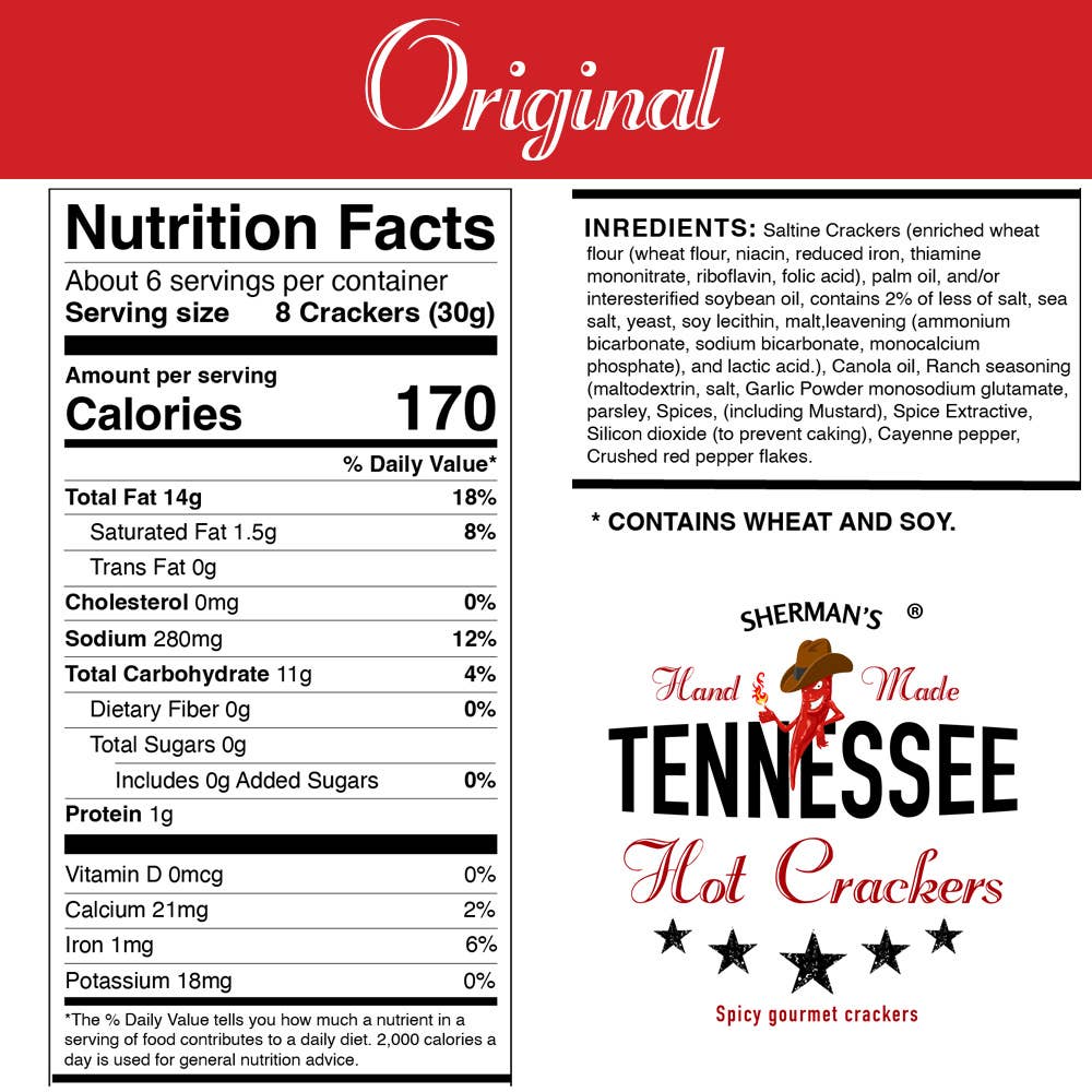 Original Sherman's Tennessee Hot Crackers