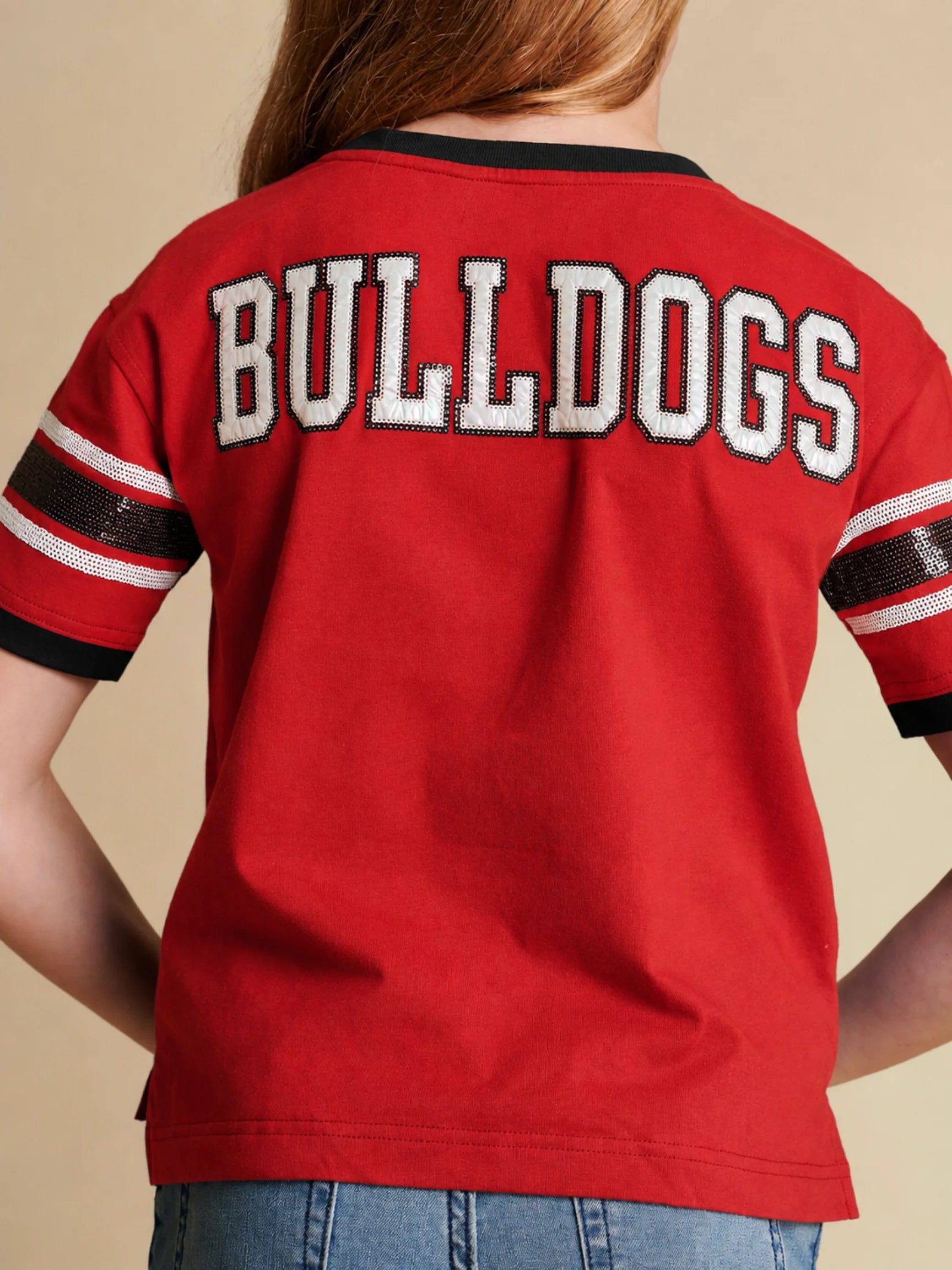 GIRLS Blitz Sequin Jersey Tee By Stewart Simmons (XS-XL)