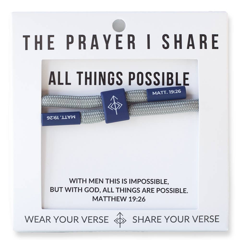ALL THINGS POSSIBLE Christian Cord Bracelet