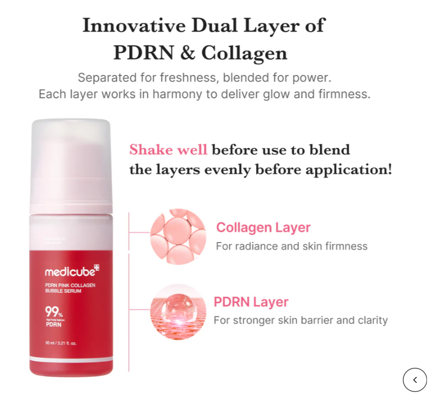 MEDICUBE PDRN Pink Collagen Bubble Serum