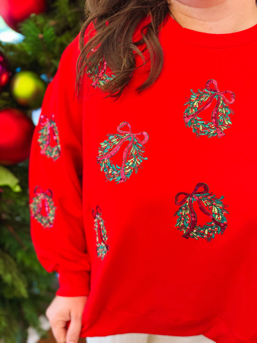 Berry Wreaths Millie Sweatshirt By Mary Square (S-2X)