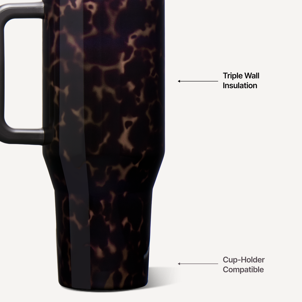 Mocha Tortoise 40oz Traveler Tumbler by HydroJug