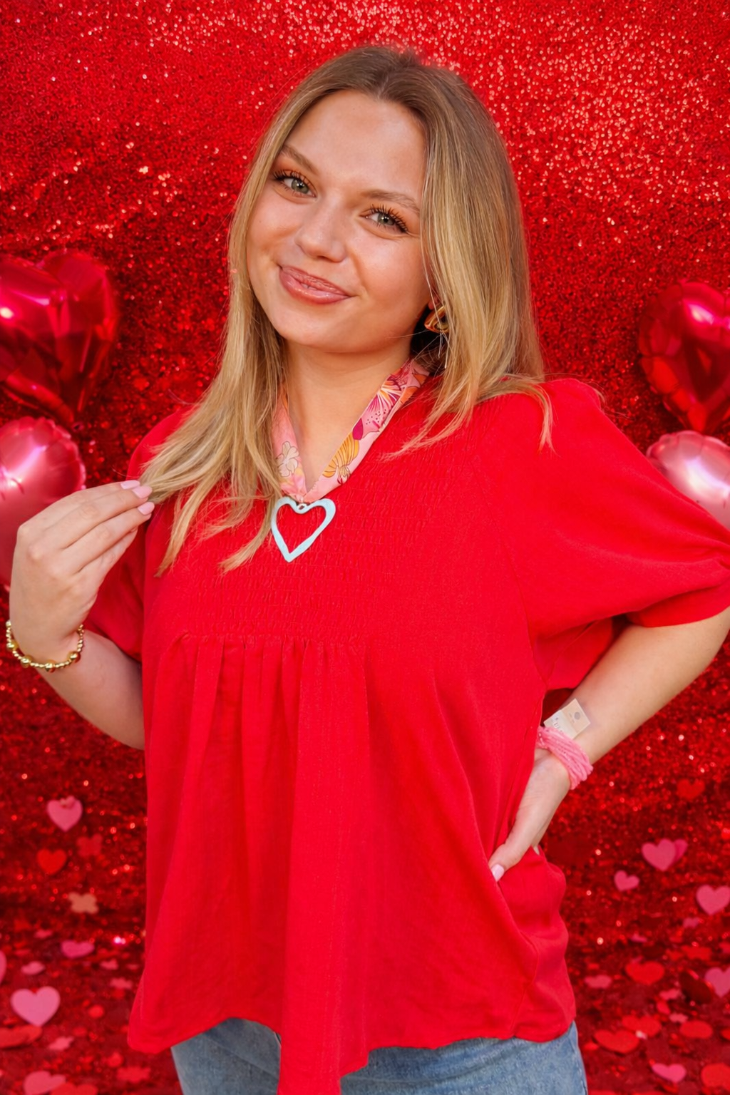 The Miley Smocked Short Sleeve Top