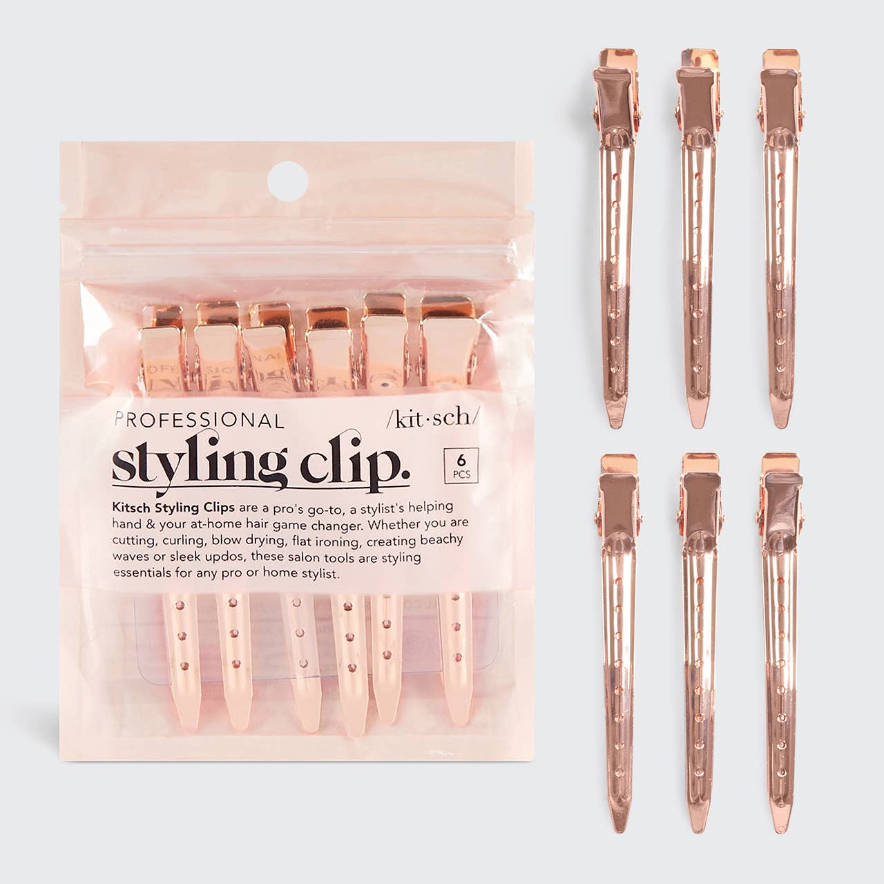 Rose Gold Styling Clips by Kitsch