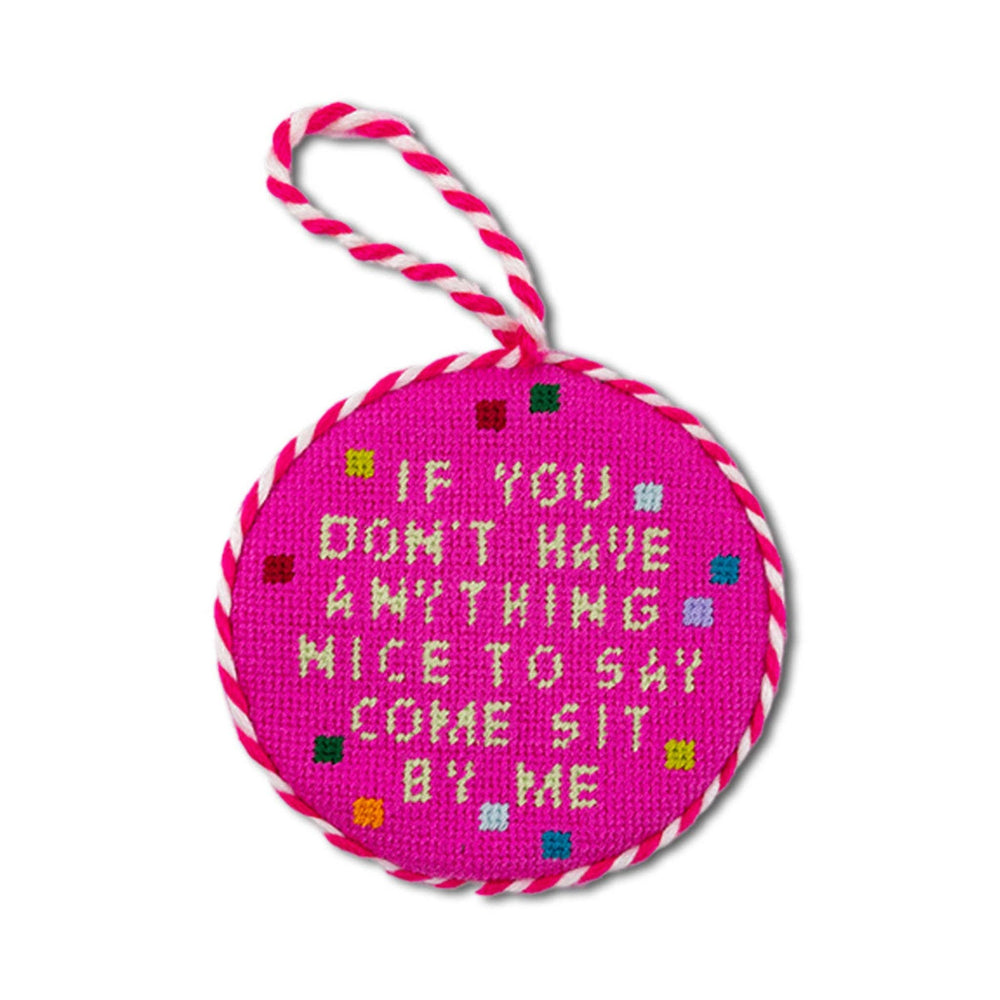 Come Sit By Me Needlepoint Ornament