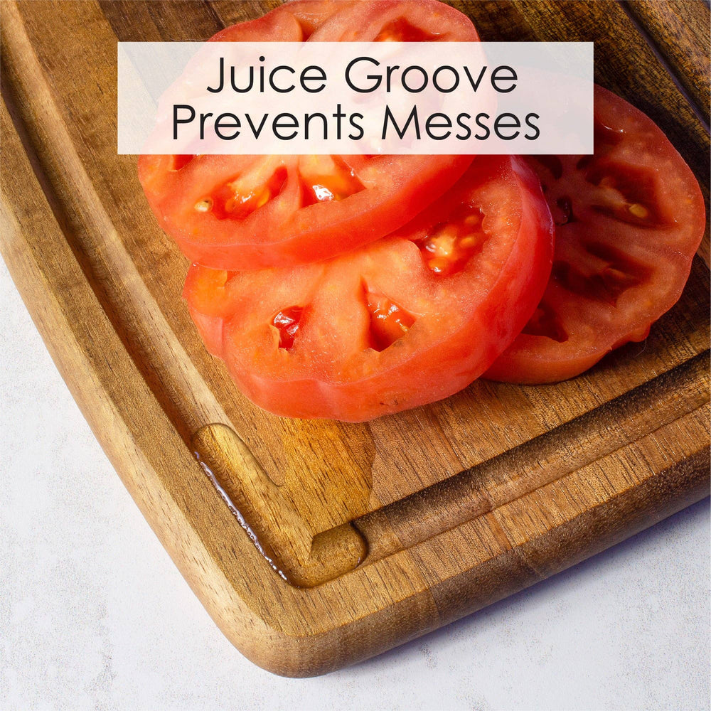 Acacia Wood Cutting Board with Juice Groove