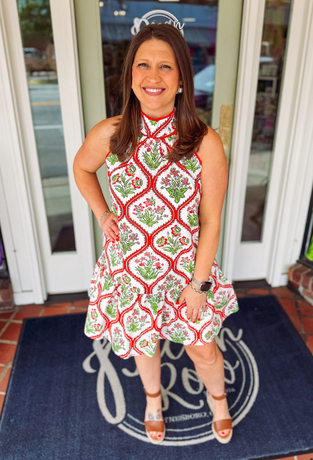 The Hannah Floral Halter Dress (S-L)