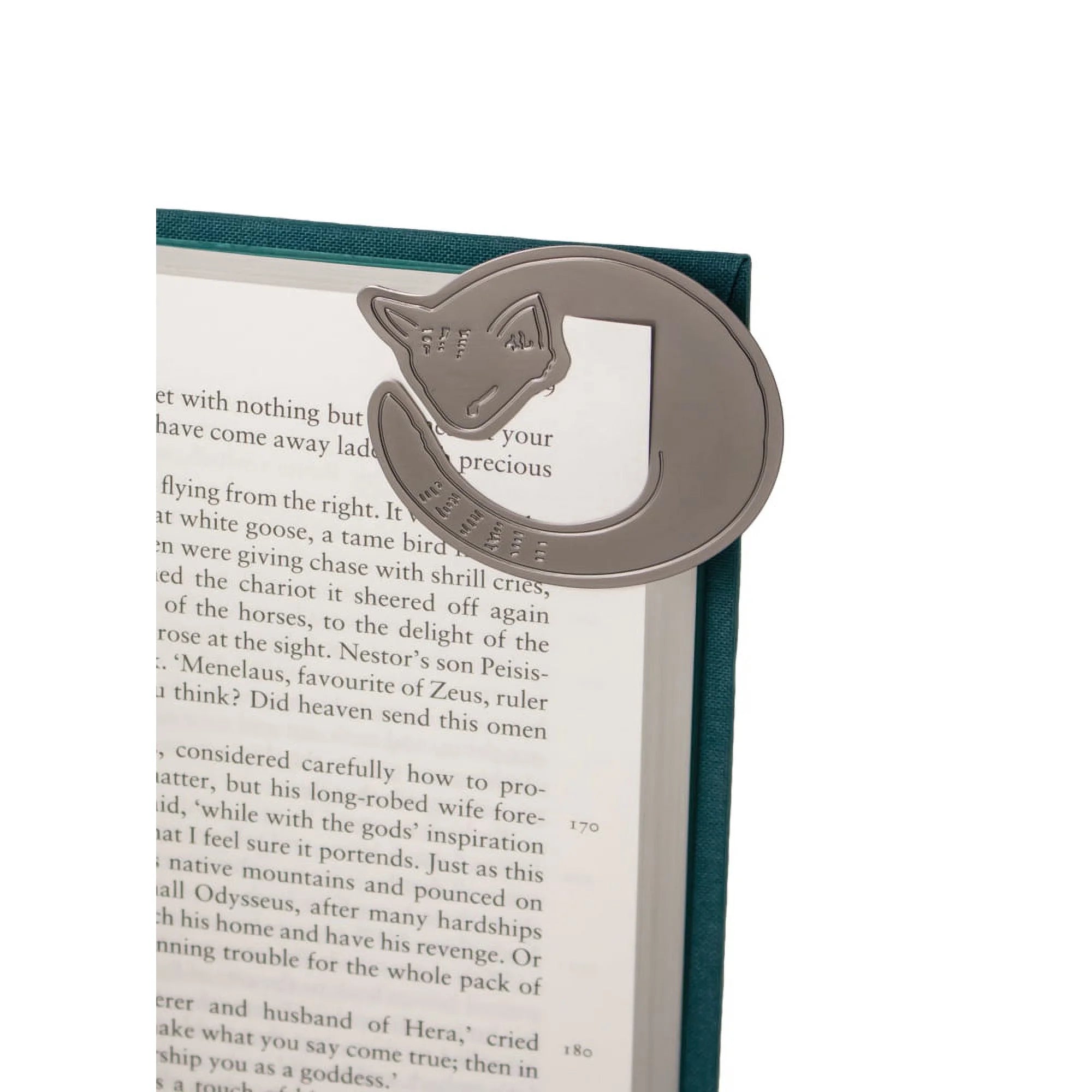 Curled Up Corners: Metal Cat Bookmark