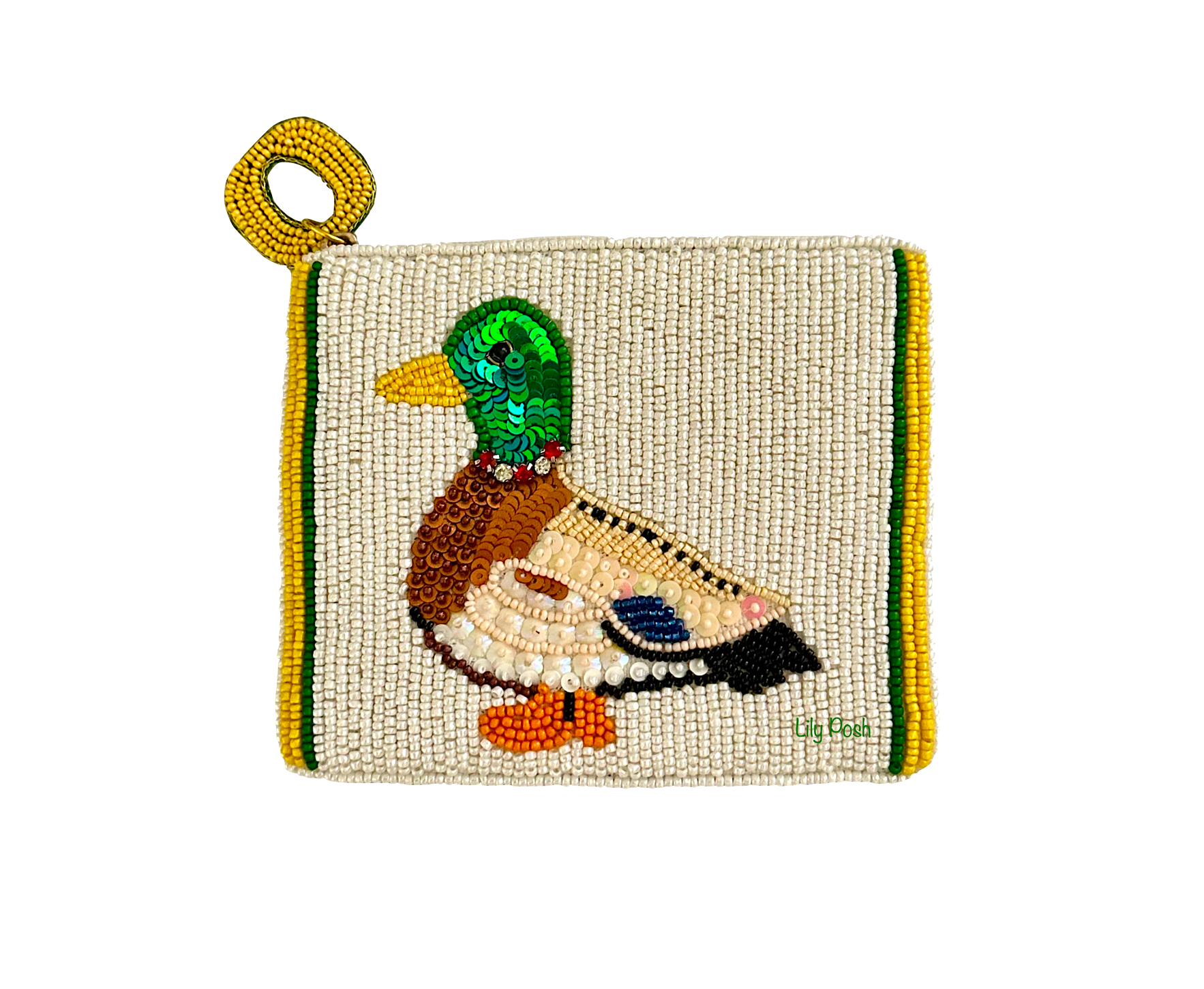 Ducks Football Game Day Coin Purse Lily Posh Beaded Bag