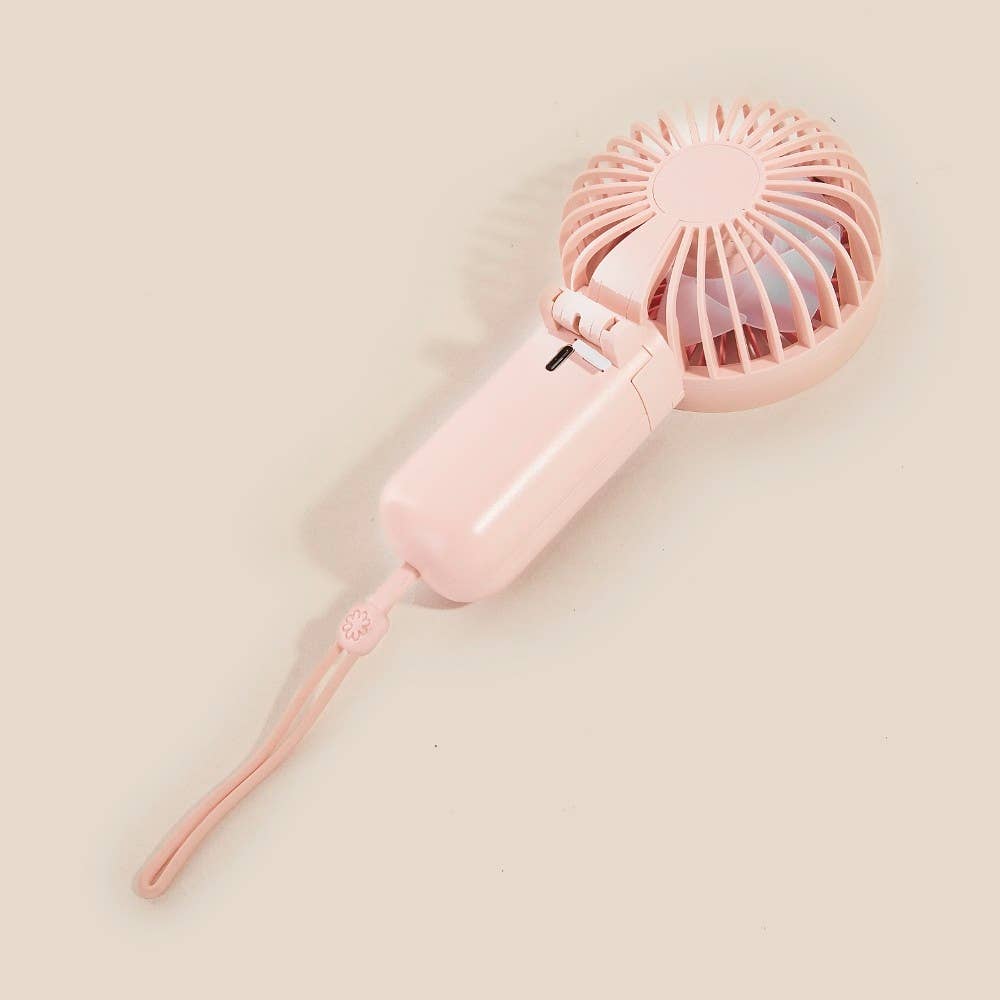 Pink Mini Collapsable Desktop Usb Fan