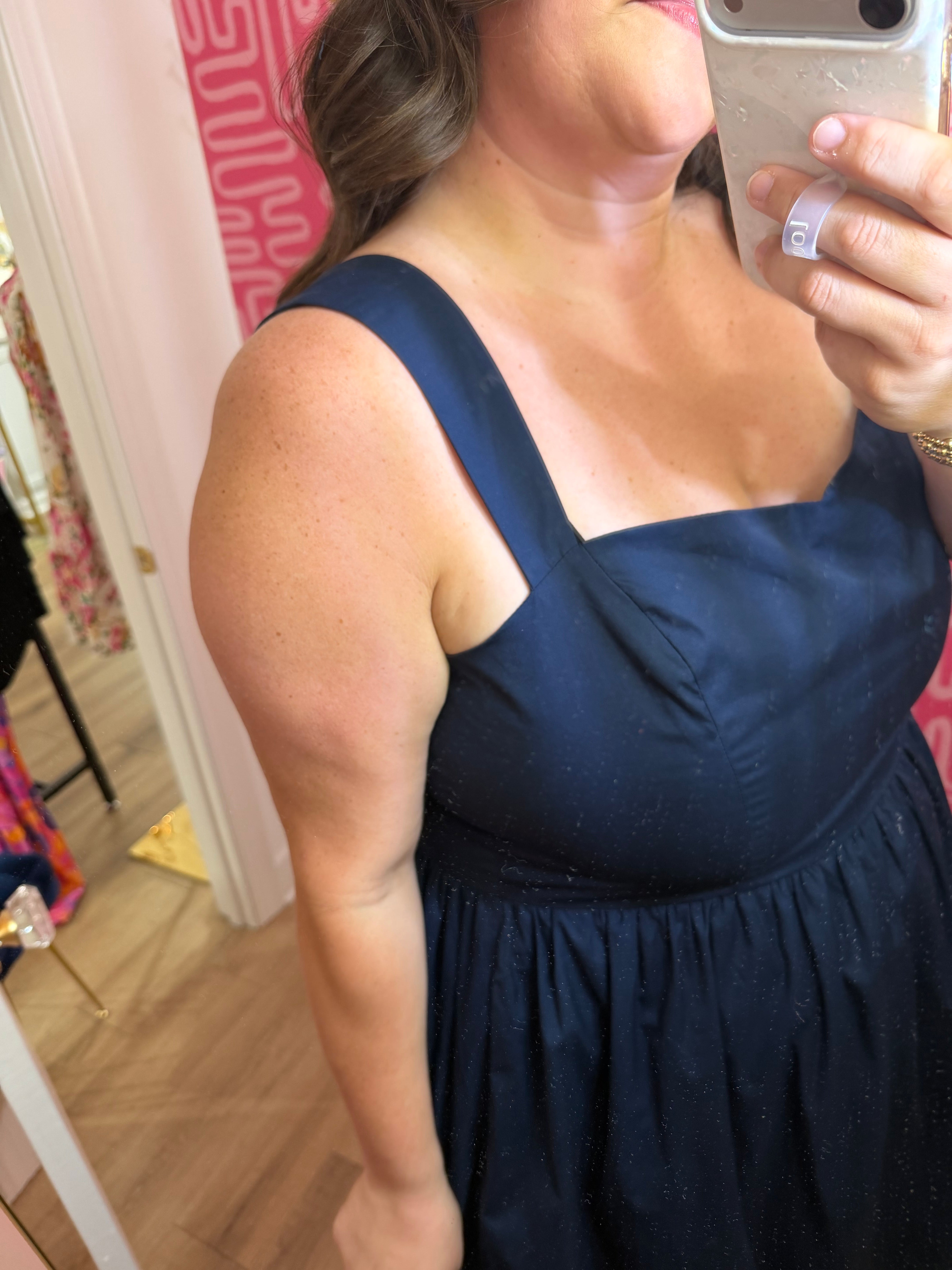 The Murray Smocked Contrast Maxi Dress