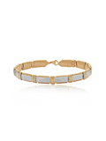 Silver and Gold wire Adore bracelet by Ronaldo, handcrafted with an elegant and timeless style.