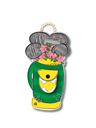 green golf bag door hanger