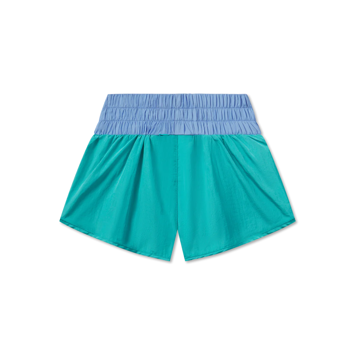 Lele Performance Shorts in Teal & Lilac
