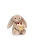 Bashful Beige Bunny 'Birthday' with cake