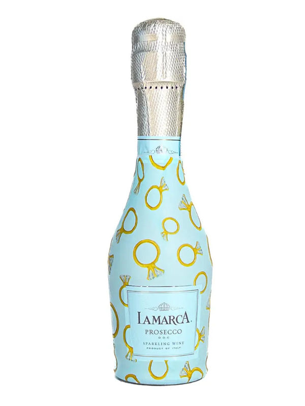 Decorative wrap for bottle of champagne