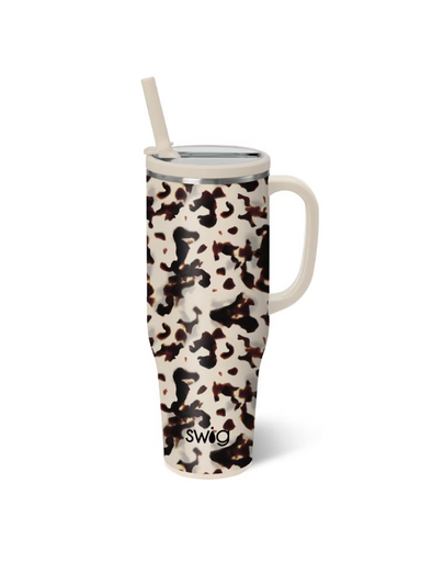 Brown and cream tortoise sip cup 
