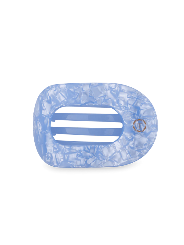 Blue Lagoon Medium Marbled Flat Round Clip by Teleties