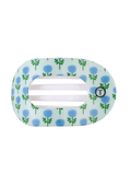 Laura Park x Teletie blue merigold large round hair clip.
