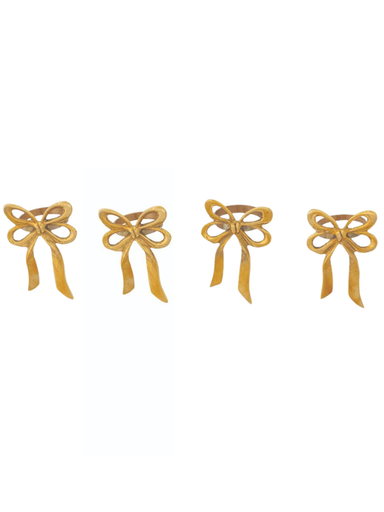 Brass Bow Napkin Rings
