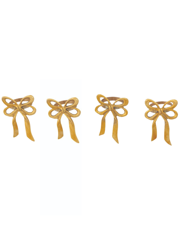 Brass Bow Napkin Rings