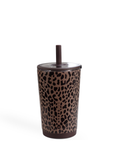 Brown Leopard 14oz Everyday Tumbler by Hydrojug silicone straw
