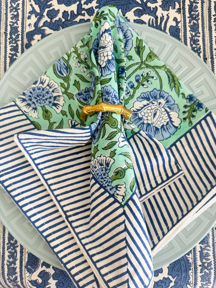 Hand block printed on 100% Cotton napkin