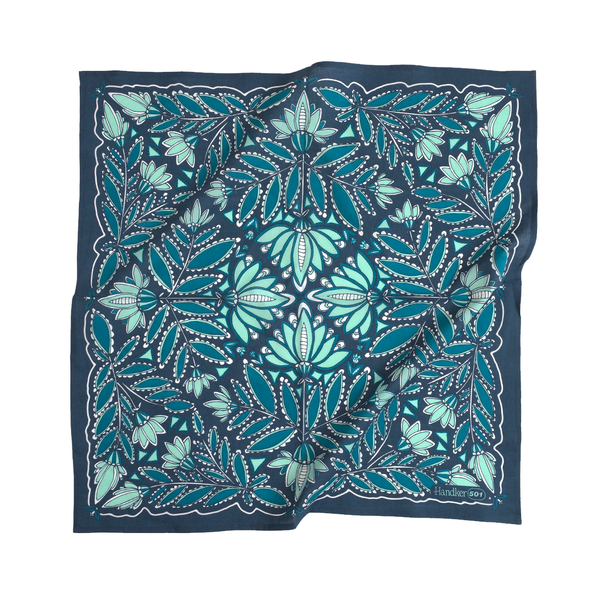 teal and blue bandana