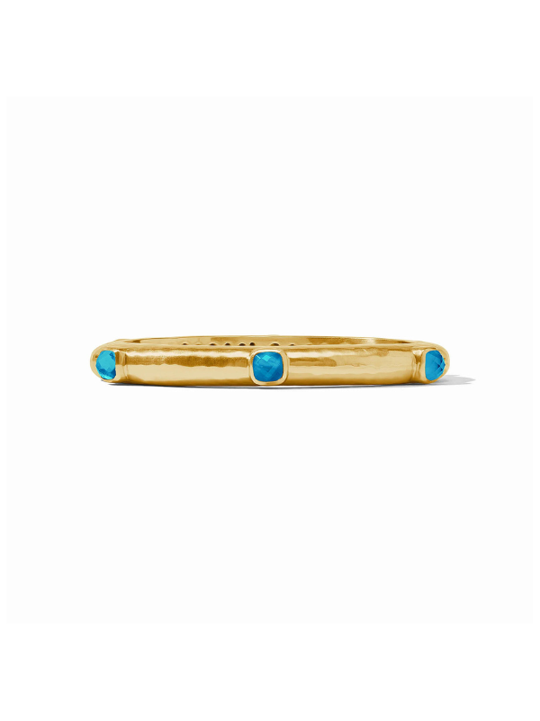 blue stone gold bangle bracelet