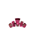 A small pink and magenta decorative teletie with a glossy finish