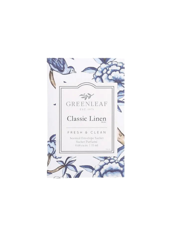 Classic Linen Small Sachet by Greenleaf home fragrance